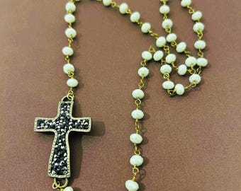 Light Green Swarovski Vintage Gypsy Lobster Clip Necklace