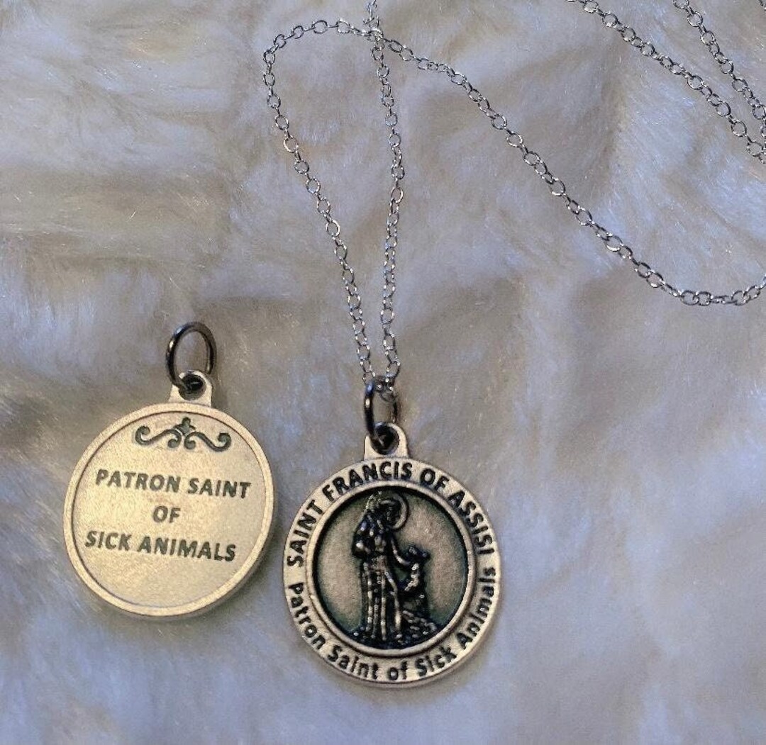 Saint Francis of Assisi Sterling Silver Necklace - Patron Saint of ...