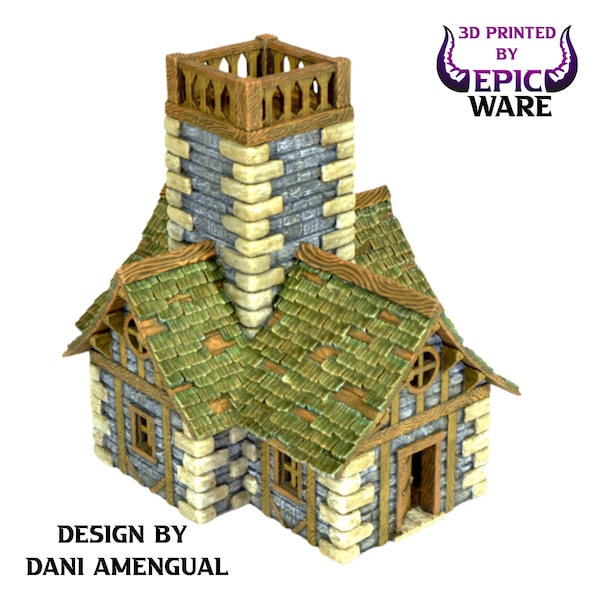 House with tower for tabletop games | Dungeons and Dragons House | NPC | Tabletop terrain