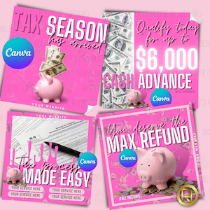 Canva Tax Prep Services Template, Tax Prep Services Instagram Template, Tax Social Media Template, DIY Tax Flyer, Prep Services Template