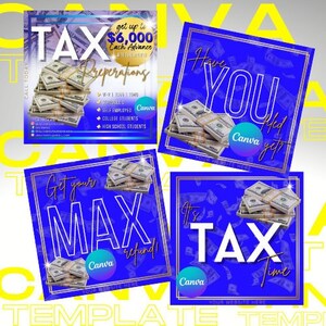 Canva Tax Prep Services Template, Tax Prep Services Instagram Template, Tax Social Media Template, DIY Tax Flyer, Prep Services Template