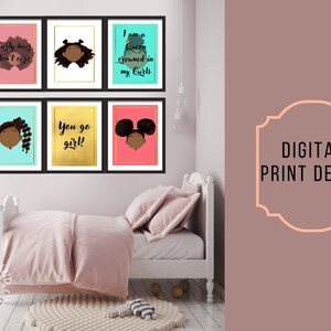 Girl room,black hair,inspiration quotes,playroom art,nursery decor,you&#39;re magical beautiful loved strong brave inspirational positive wall