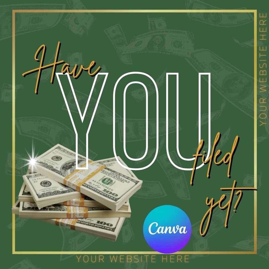 Canva Tax Prep Services Template Tax Prep Services Instagram Template