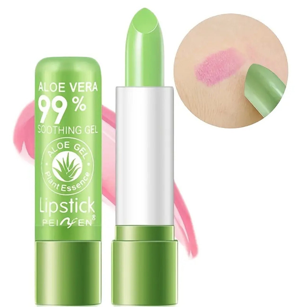 Natural Color Changing Aloe Vera Lip Balm Lip Stick Lip Gloss - Cute and  Kawaii - Long-lasting Moisturizing Smooth Tender - Etsy