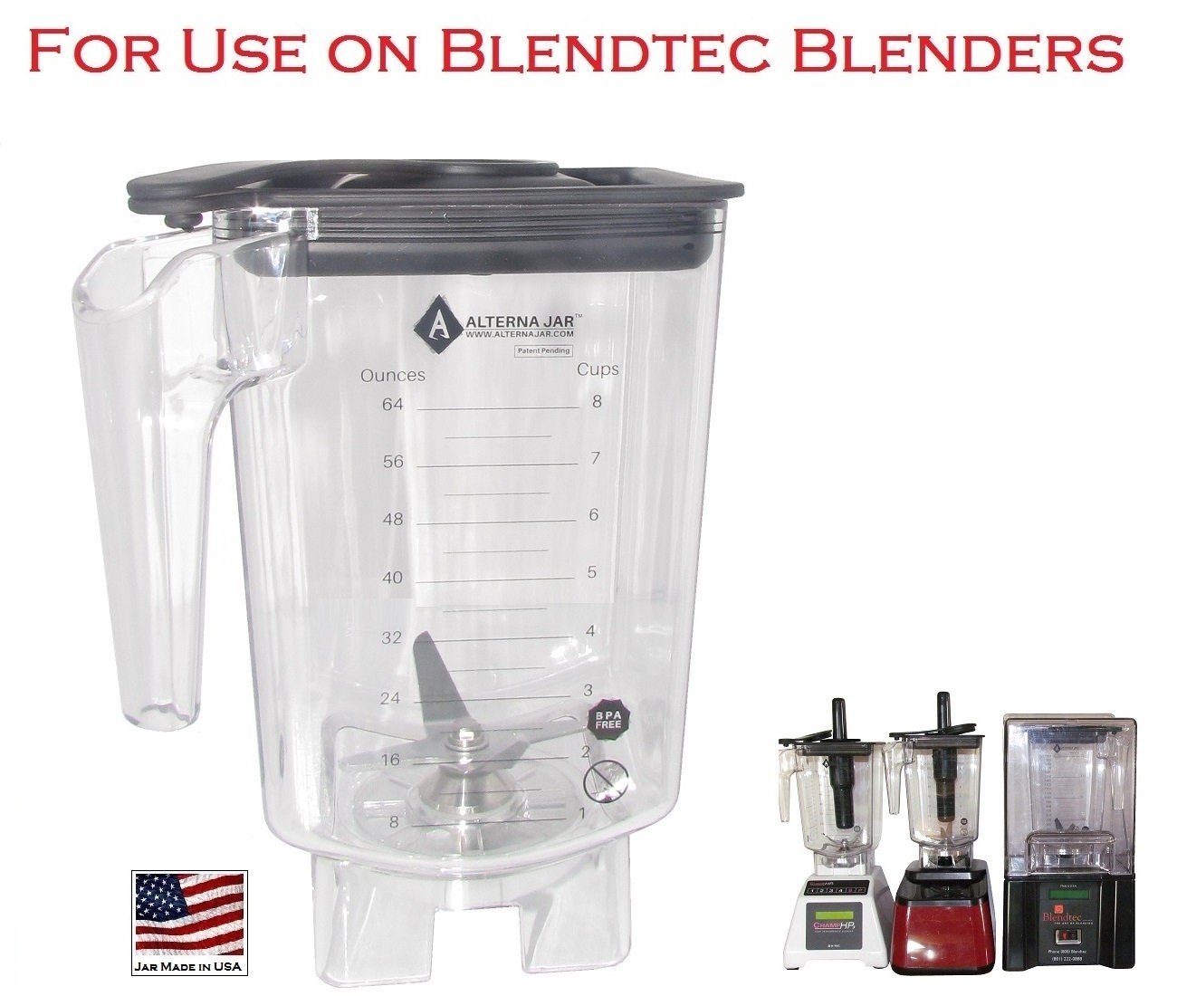 Blendtec® 100363 64 Oz. Polycarbonate Jar Kit with Lid and Blade