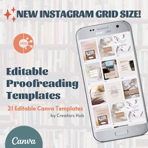 Korrekturlesen von Social Media Templates: Bearbeitbare Instagram Canva Designs