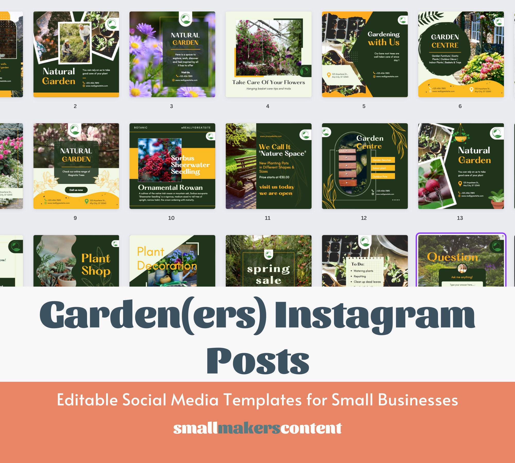 Social Media Canva Templates for Gardens Garden Centers Instagram Post ...