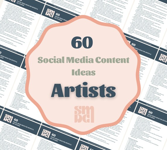 Social Media Post Ideas for Artists 60 Art Studio Social Etsy