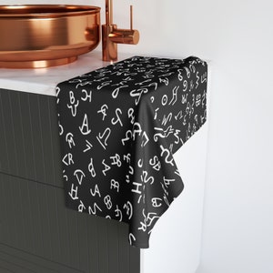 Cattle Brand Hand Towel- Western Bathroom Decor- Cowboy Bathroom Stuff- Black and White Western Aesthetic- Western Home Decor