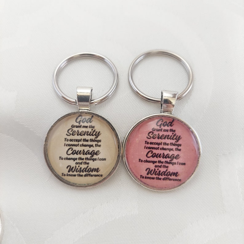 Recovery Keychains Serenity Prayer Keychain, Recovery Gift, Sobriety Gift - Etsy