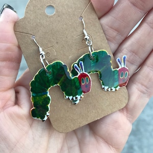 The very hungry caterpillar | hungry caterpillar book | the very hungry caterpillar earrings | elementary | teacher earrings | teaching