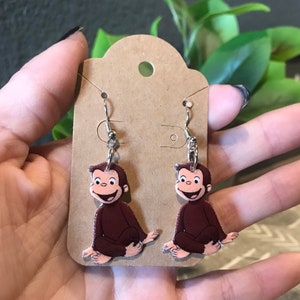 Curious George earrings | teacher earrings | curious George monkey | classroom | books | preschool | teaching | curious George cute