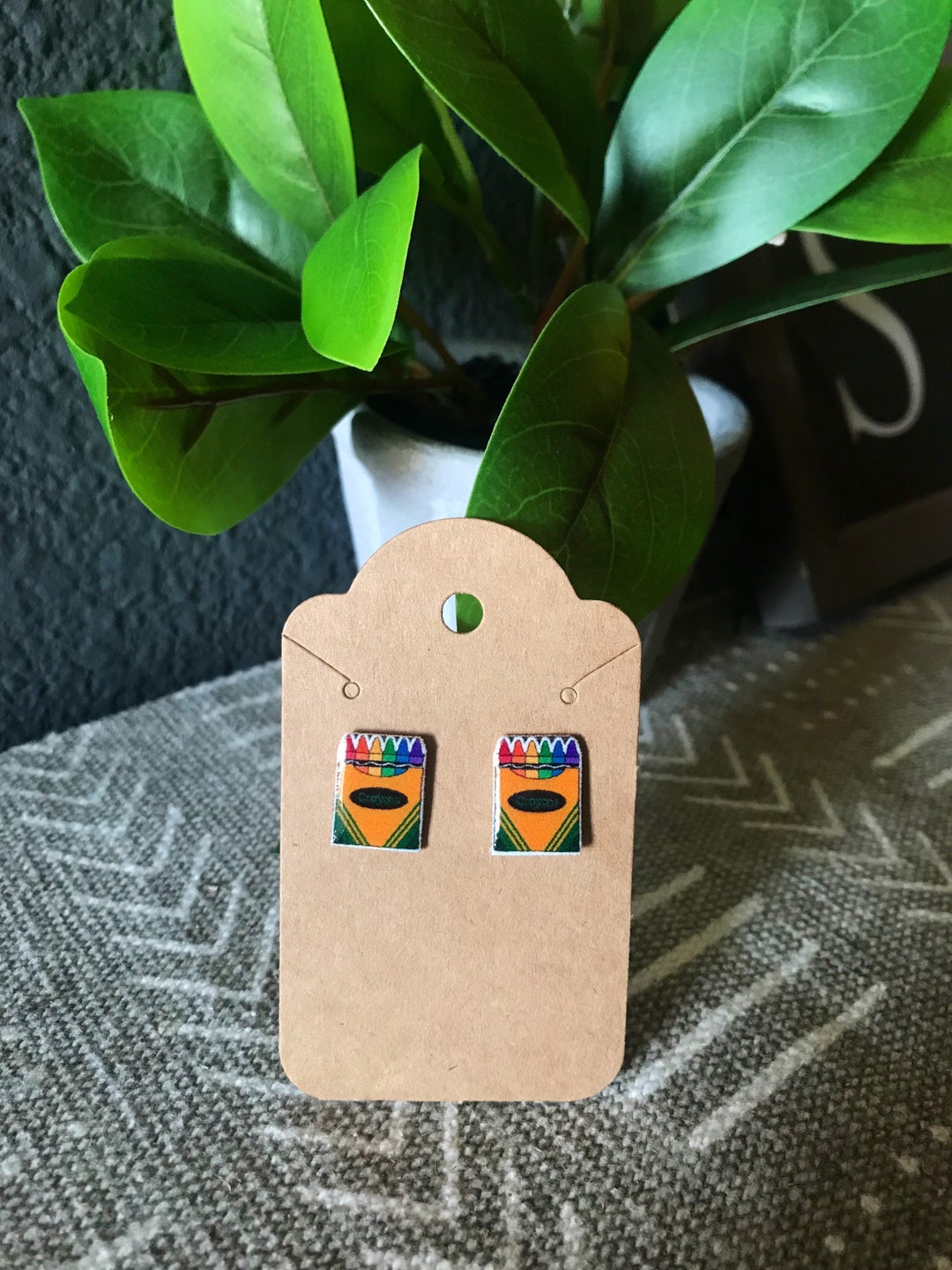 Stud Earrings Crayola Crayons Teacher Earrings Crayon Etsy