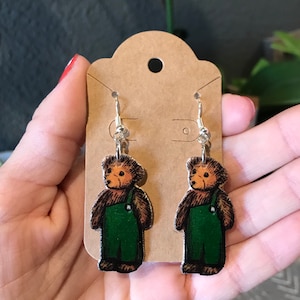 Children’s books earrings | teacher earrings | corduroy earrings | corduroy the bear | pre-K | teacher earrings