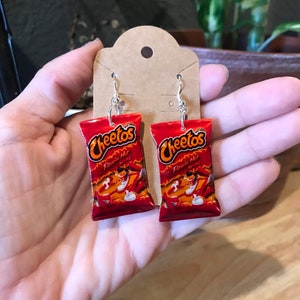 Heiße Cheeto Ohrringe | heiße Cheetos | Snacks | Snack Ohrringe