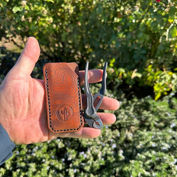 Knipex Cobra / Workpro Zange Topo Leder Schlupfscheide EDC Buck Braun