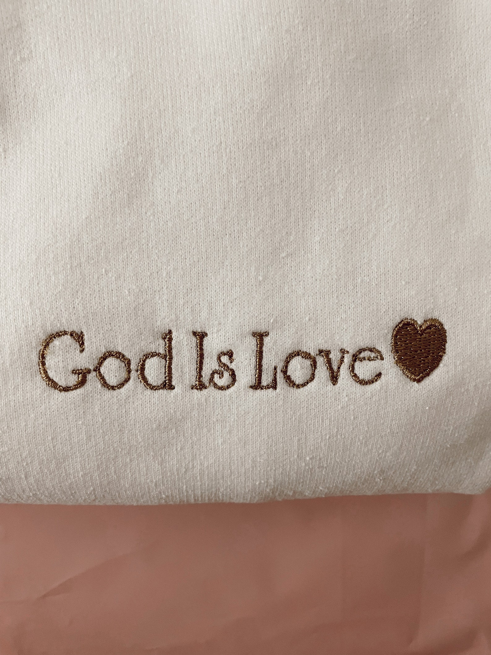 God is Love Embroidered Sweatshirt: Christian Apparel - Etsy