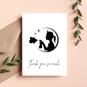 Cleaner Thank You Card | Thank You for Cleaning | Housekeeper | Cleaning Assistant | Miracle Worker | Thank You Card
