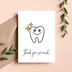 Dentist Thank You Card Thank You Dentist Hygienist Fixing my Smile image 1