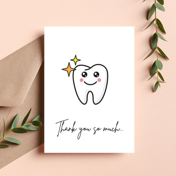 Dentist Thank You Card | Thank You Dentist | Hygienist | Fixing my Smile