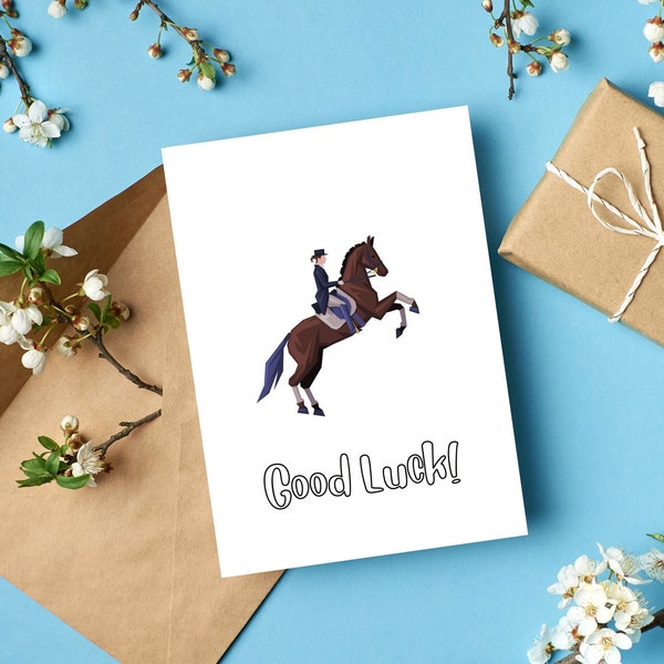 Horse Good Luck Card | Horse Riding Good Luck Card | Dressage Good Luck Card | Horse Race Good Luck Card | Horse Riding Lessons