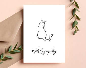 Pet Sympathy Card | Cat Sympathy Card | Condolence Card