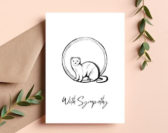 Pet Sympathy Card | Ferret Sympathy Card | Animal Sympathy Card | Condolence Card