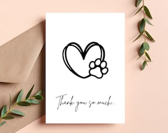 Dog Thank You Card | Thank You for Walking My Dog | Looking After My Dog Thank You | Dog Walker | Dog Sitter