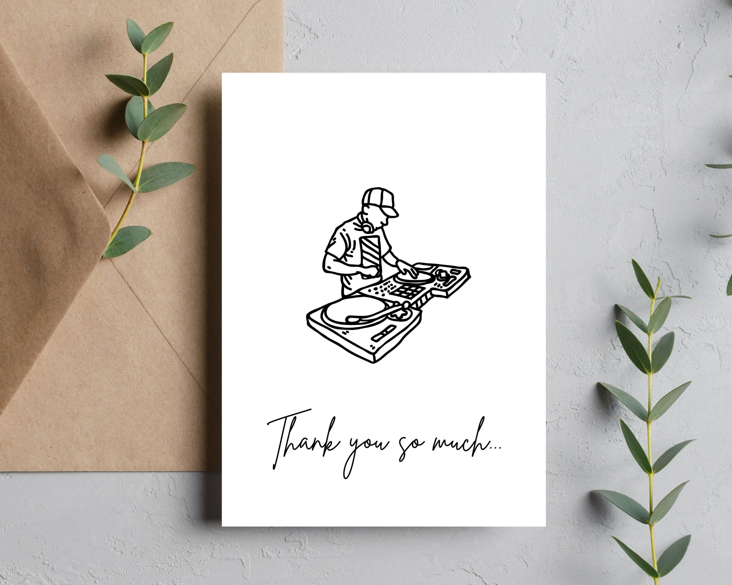 DJ Thank You Card | Thank You for Djing | DJ | Music | Thank You