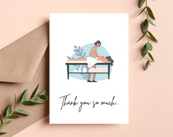 Massage Thank You Card | Masseuse Thank You Card | Massage Therapist Thank You Card