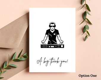 DJ Thank You Card | Thank You for DJing | DJ | Music | DJing Thank You Card