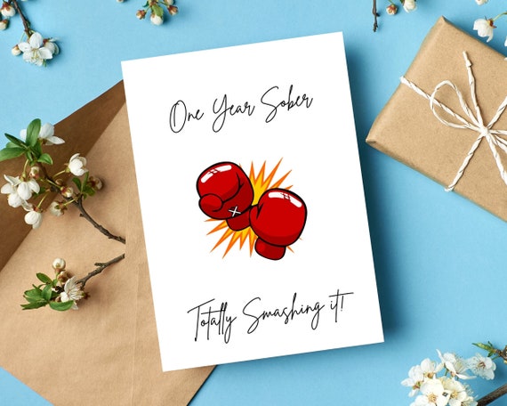 1 Year Sober Card | Sobriety Birthday Card | Sober Birthday Card | AA Birthday | One Year Sober | Sobriety Card