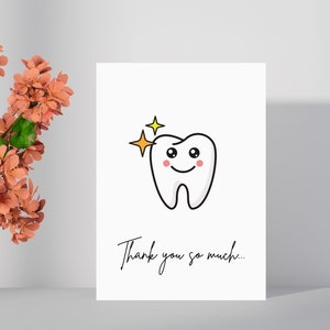 Dentist Thank You Card Thank You Dentist Hygienist Fixing my Smile image 2