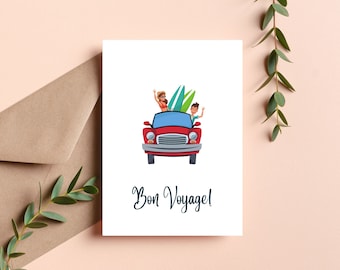 Bon Voyage Card | Goodbye Card | Farewell Card | Bon Voyage | Happy Travels