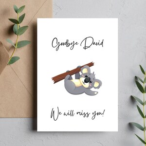 Goodbye Card | We Will  Miss You Card | Farewell Card | Bon Voyage | Good Luck on your Travels