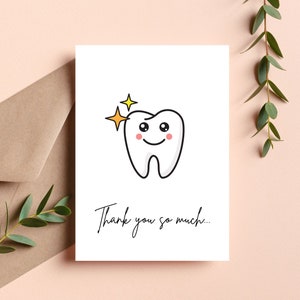 Dentist Thank You Card Thank You Dentist Hygienist Fixing my Smile image 3