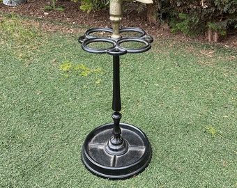 Stunning 1930/40s Cast Iron Goose Head Umbrella Stick Stand Rare unusual Design