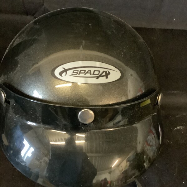 SPADA black open face bike motorbike motorcycle crash helmet size Medium unused