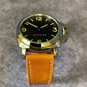 Italian Naval Homage Watch | Military | 45mm | Militare tan Leather Marina