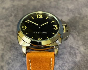 Italian Naval Homage Watch | Military | 45mm | Militare tan Leather Marina