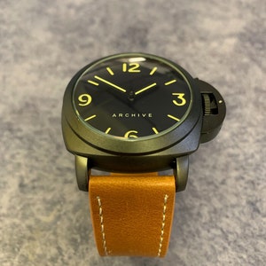 Italian Naval Homage Watch | Military | 45mm | Militare tan Leather Marina