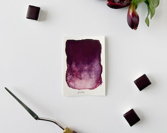 Plum | Handmade Watercolor | Vegan