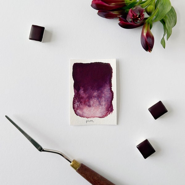 Plum | Handmade Watercolor | Vegan