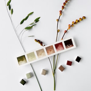 Set Terra | Acquerello fatto a mano | Vegano
