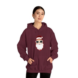 Cool Santa Claus Hoodie , Unisex ,Christmas Sweatshirt, Xmas Holiday Gifts, Santa Hoodies, Christmas Vacation, Santa Shirts, Winter