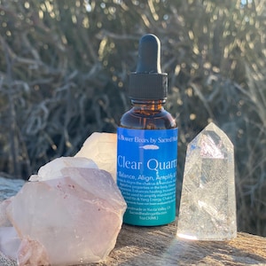 Gem Essence, Clear Quartz Essence, Reiki-infused Crystal Tincture
