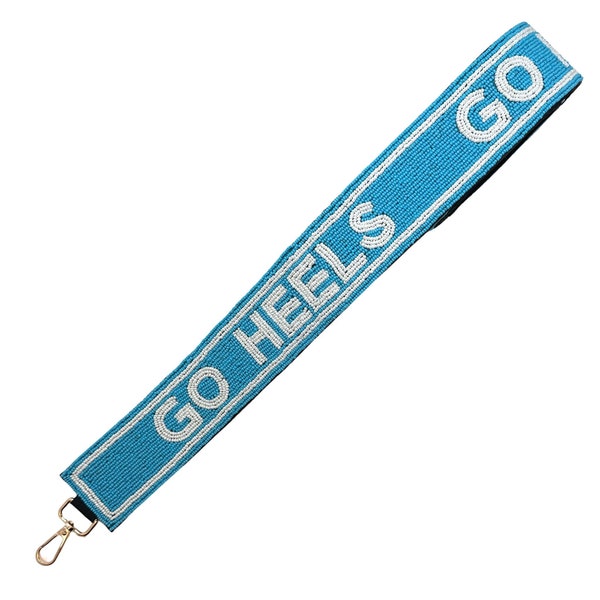 GO HEELS - Premium Beaded | UNC | Licensed | Purse Strap | Game Day | Back to School | 2 Inch Strap | Graduation | Gifts | Stadium | Concert