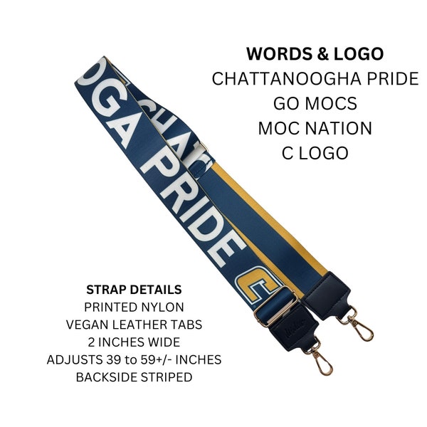 Tennessee Chattanooga 2" - Licensed - Go Mocs | Game Day | Clear Purse | Stadium Strap | College Strap | Crossbody | Back to School | Gift