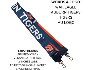 AUBURN 2" - Licensed - War Eagle | Game Day | Clear Purse | Stadium Strap | College Strap | Crossbody | Back to School | Gifts