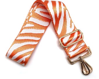 TIGER Orange & White Canvas Strap